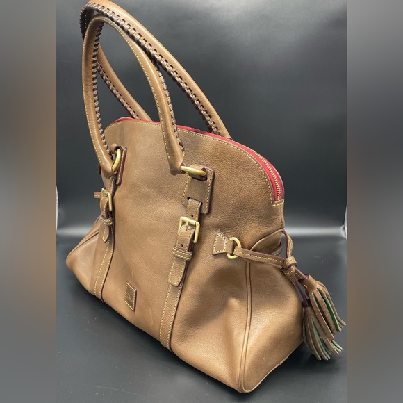 Dooney & Bourke Florentine Double Strap Tassel Large Shoulder Bag, Brown - Picture 15 of 16